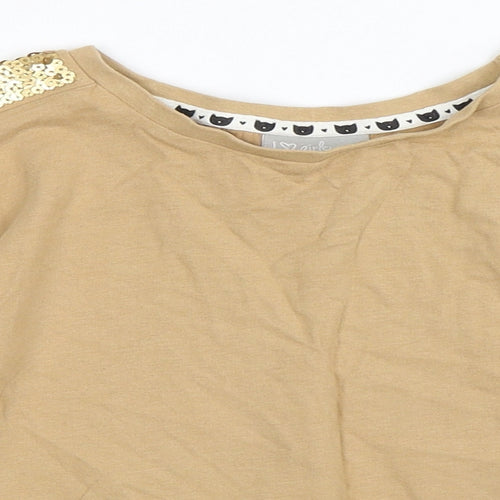 Matalan Girls Beige   Basic T-Shirt Size 7 Years