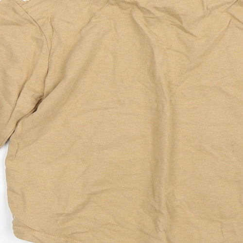 Matalan Girls Beige   Basic T-Shirt Size 7 Years