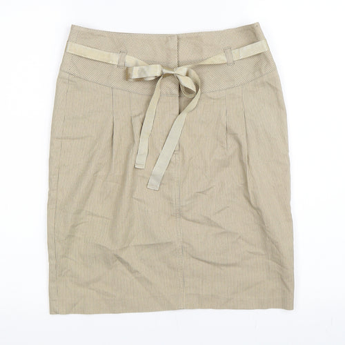 Marks and Spencer Womens Beige   A-Line Skirt Size 8