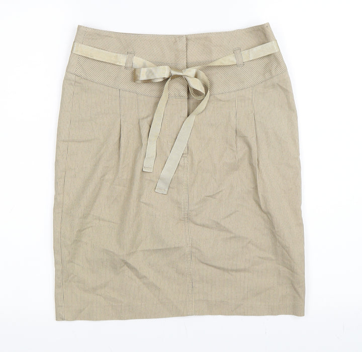 Marks and Spencer Womens Beige A-Line Skirt Size 8