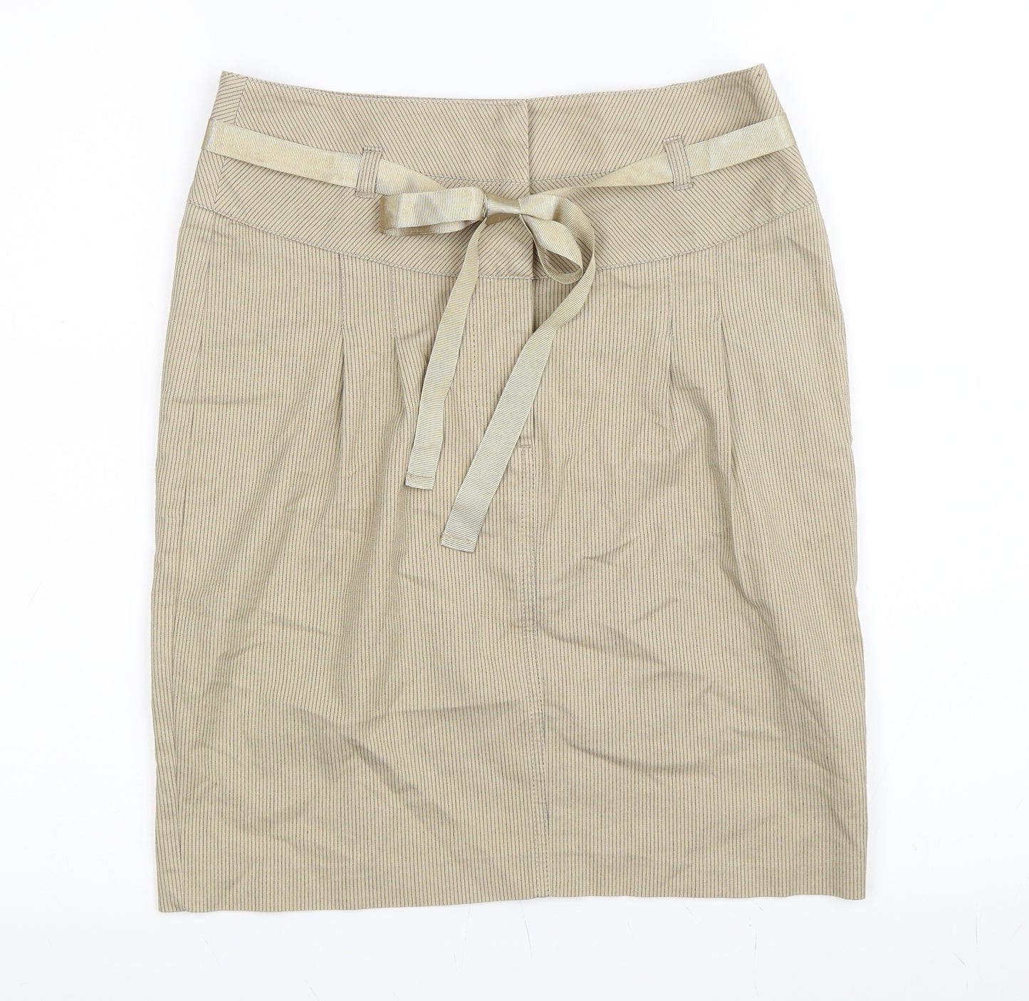 Marks and Spencer Womens Beige   A-Line Skirt Size 8