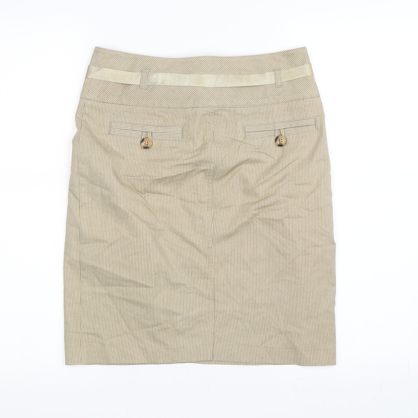Marks and Spencer Womens Beige   A-Line Skirt Size 8