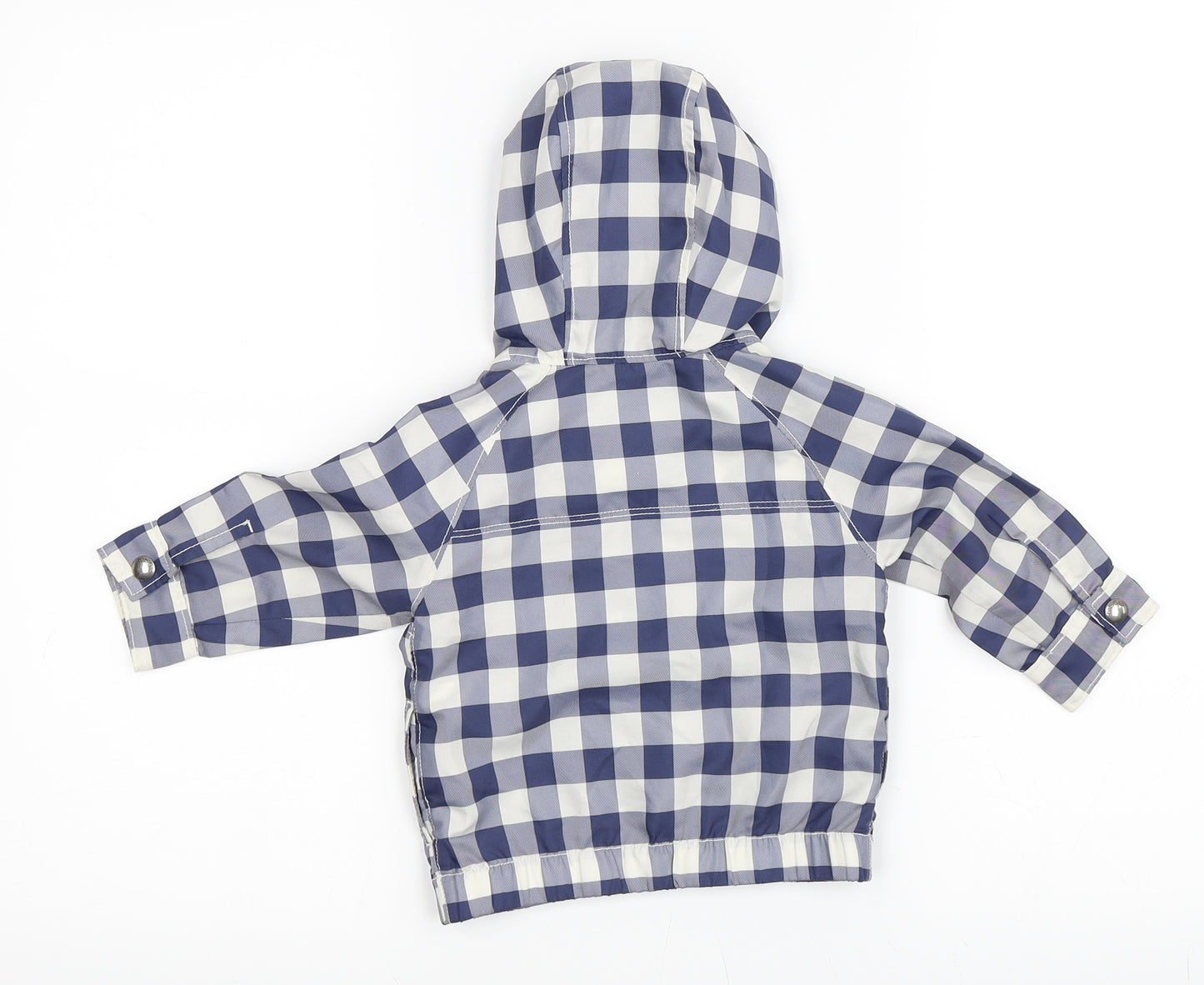 Gap Baby Blue Gingham  Rain Coat Coat Size 6-9 Months