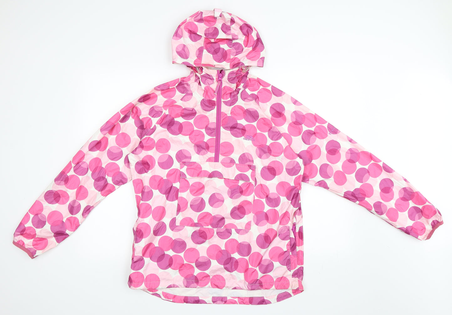 Trespass Womens Pink Polka Dot  Rain Coat Jacket Size L