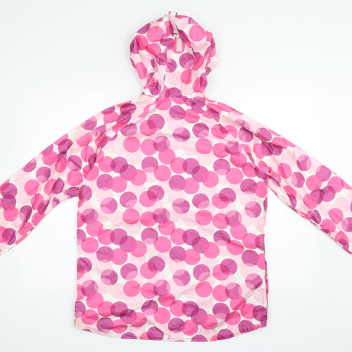Trespass Womens Pink Polka Dot  Rain Coat Jacket Size L