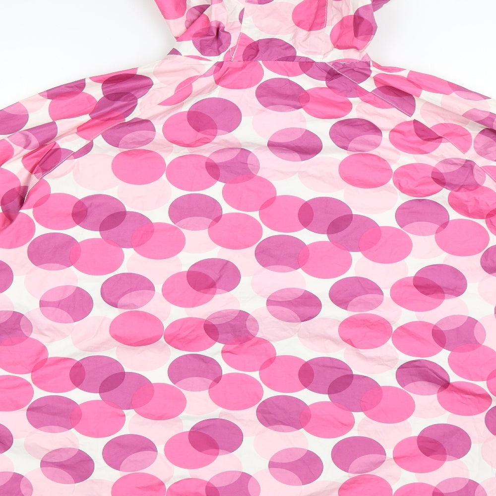 Trespass Womens Pink Polka Dot  Rain Coat Jacket Size L
