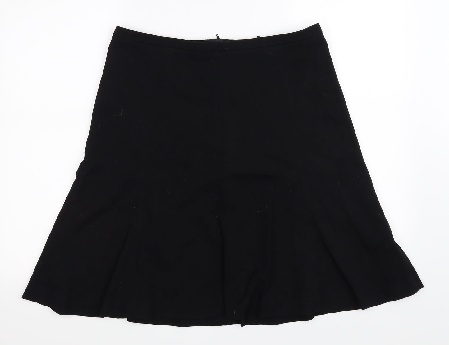 H&M Womens Black Houndstooth  Skater Skirt Size 12