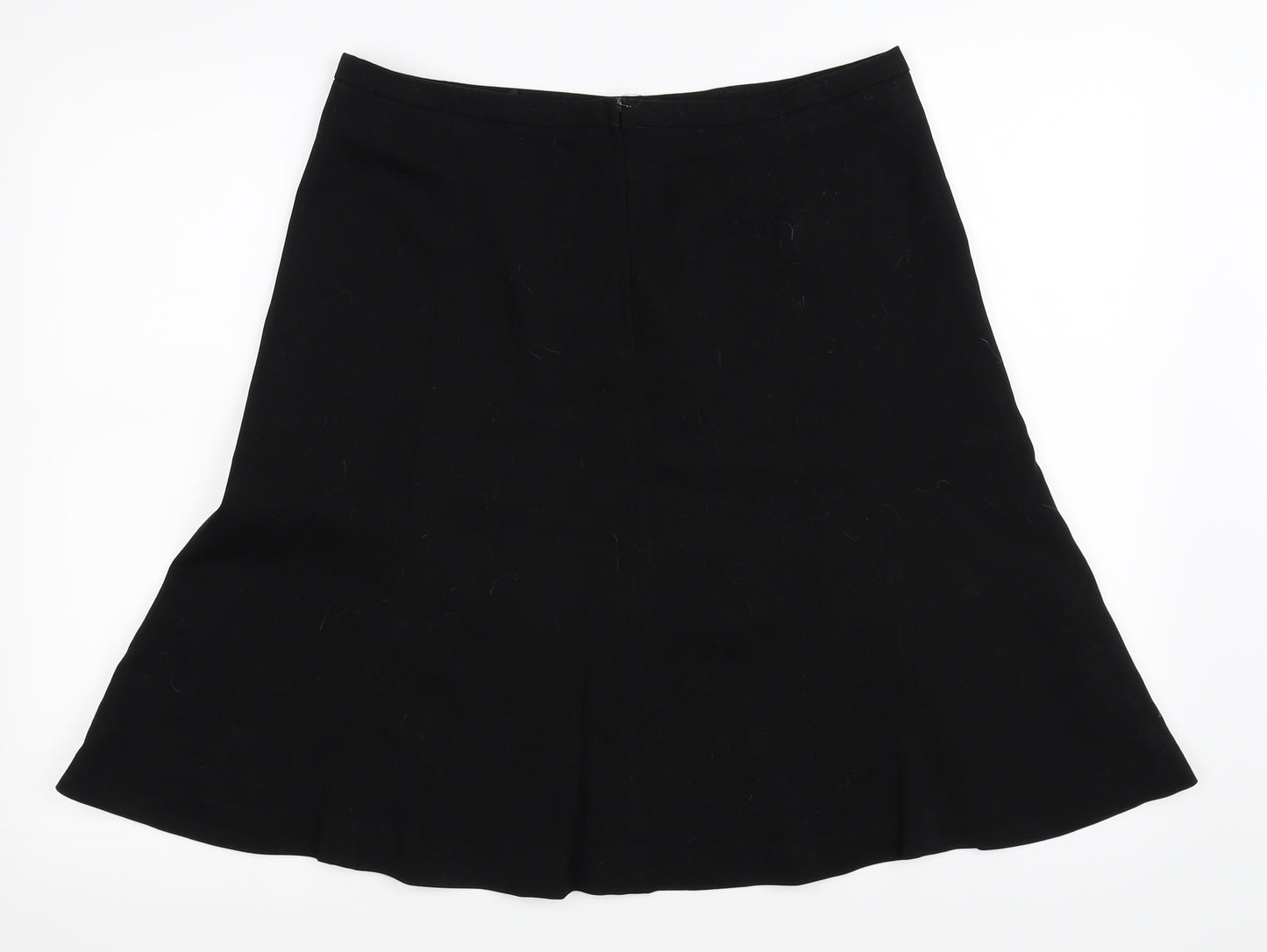 H&M Womens Black Houndstooth  Skater Skirt Size 12