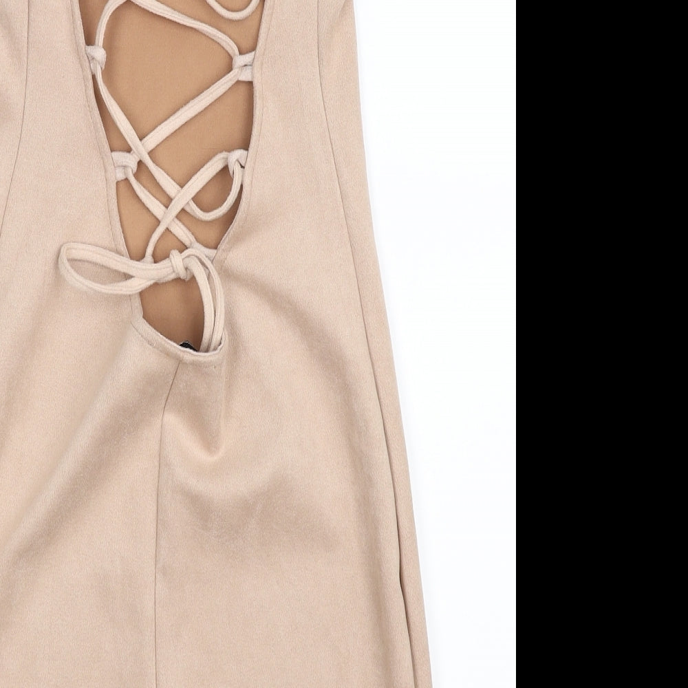 In the Style Womens Pink   Bodycon  Size 10  - tie up back