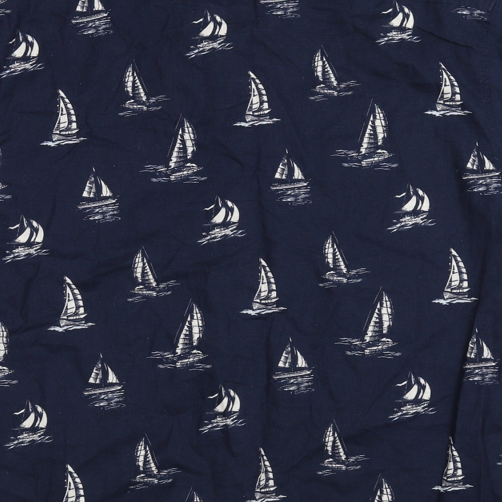 Primark Mens Blue    Button-Up Size XL  - Nautical