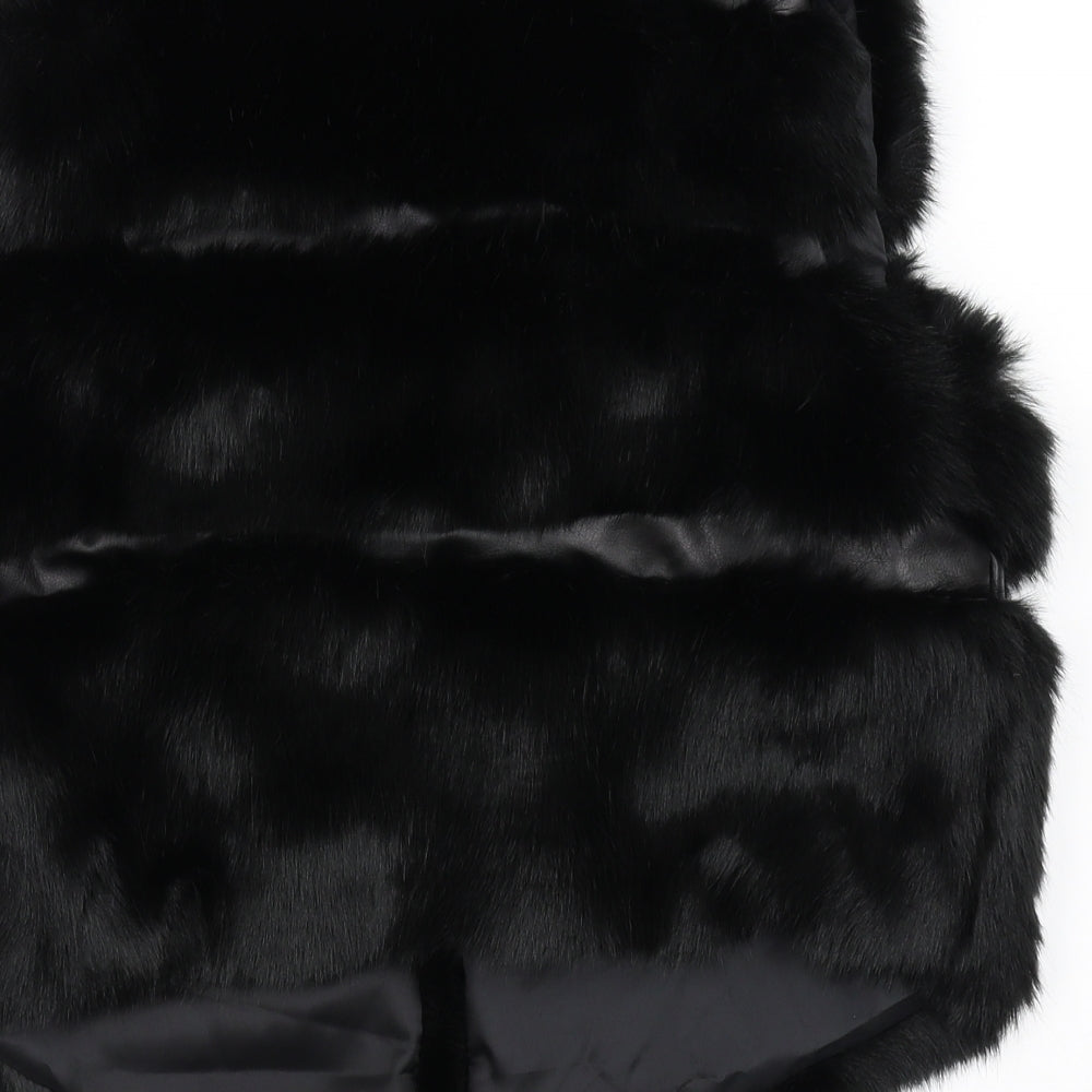 Lanshifei Womens Black   Gilet Coat Size 2XL