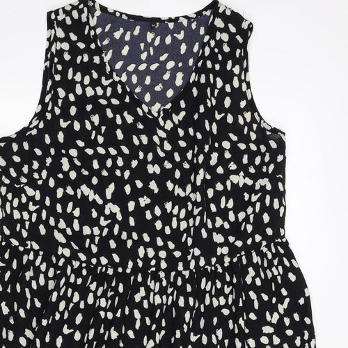SheIn Womens Black Animal Print  Shift  Size M