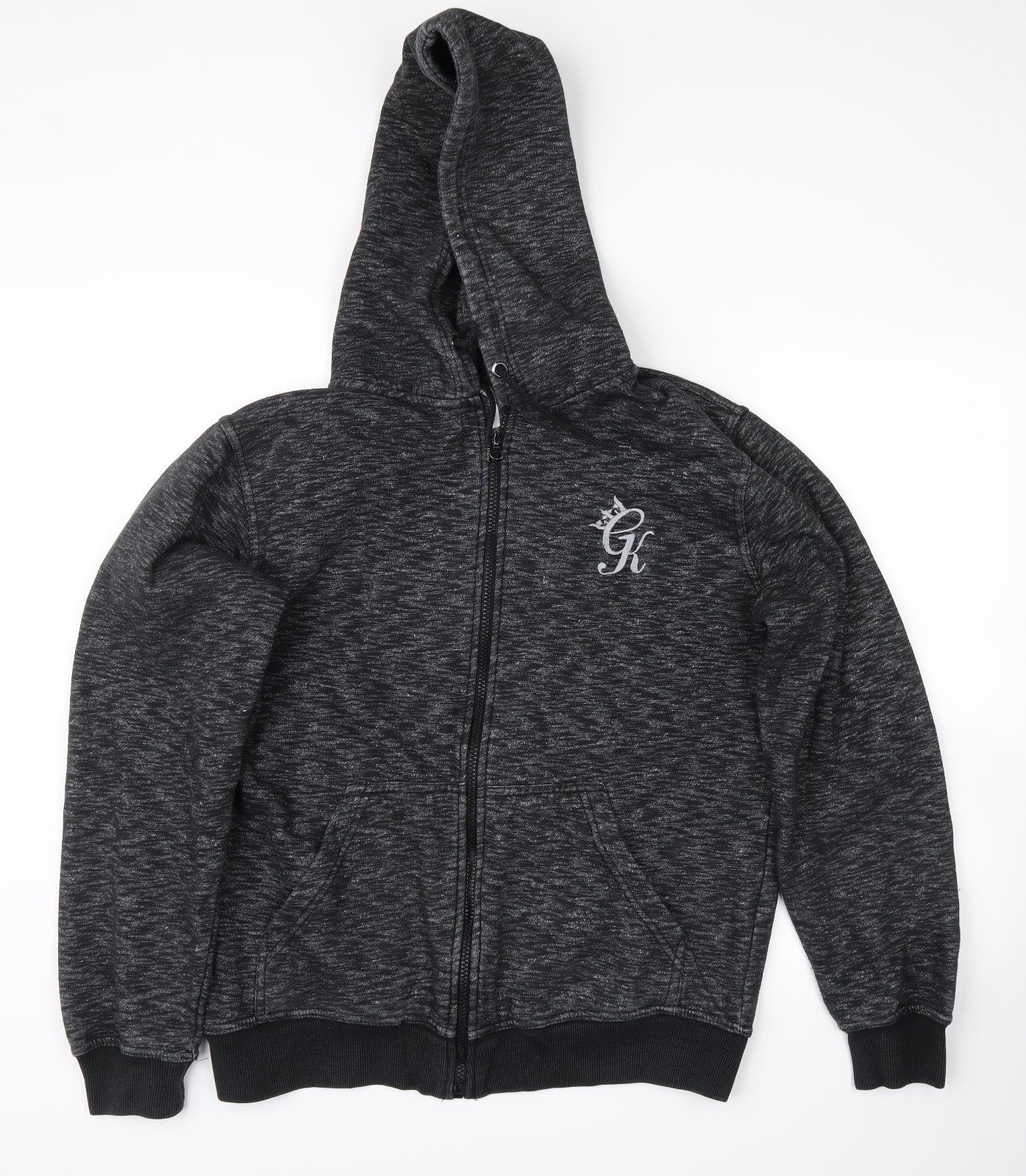 Gym King Mens Grey   Full Zip Hoodie Size L