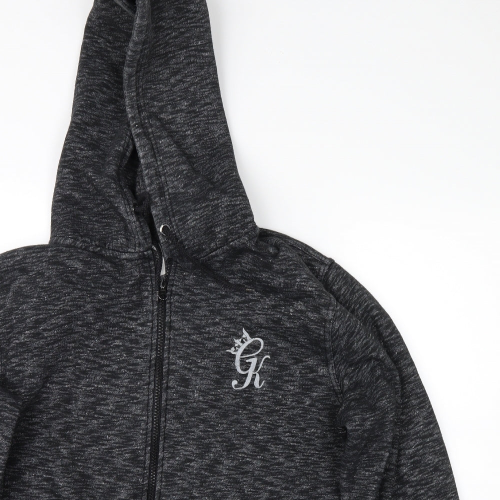 Gym King Mens Grey   Full Zip Hoodie Size L