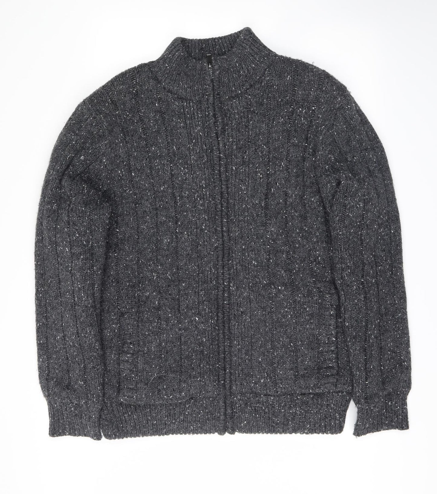 George Mens Grey   Full Zip Jumper Size L
