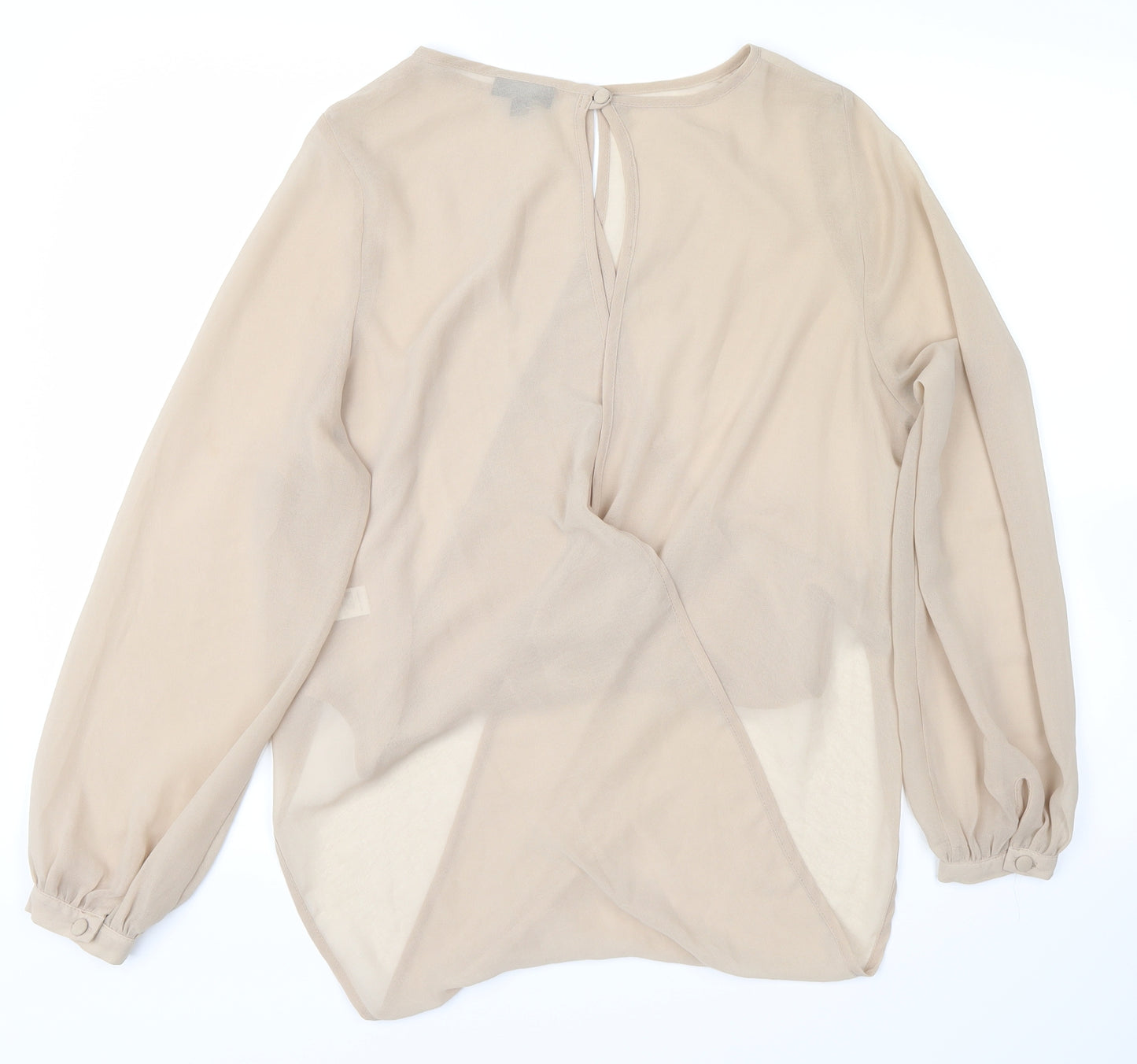 Topshop Womens Beige   Wrap Blouse Size 8
