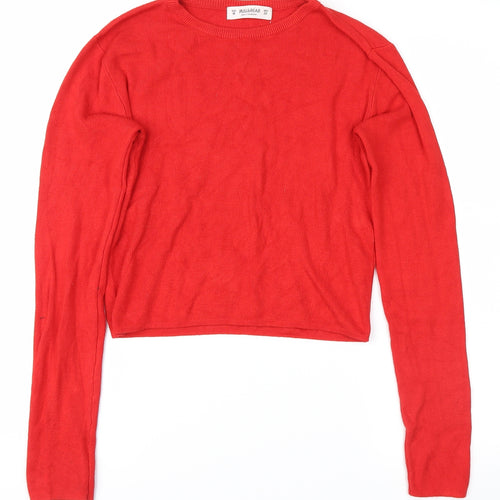 Pull&Bear Womens Red   Pullover Jumper Size M