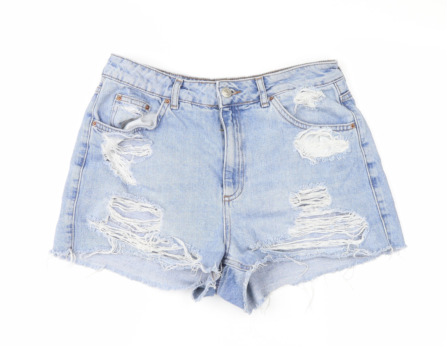 Topshop Womens Blue   Hot Pants Shorts Size 12