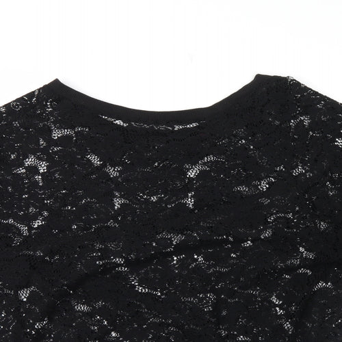 NEXT Womens Black Floral  Pullover Jumper Size 14