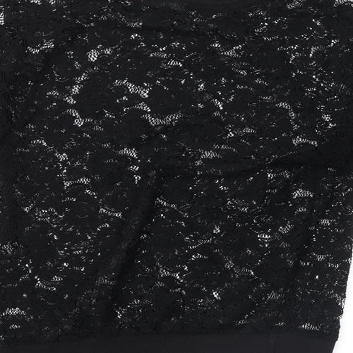 NEXT Womens Black Floral  Pullover Jumper Size 14