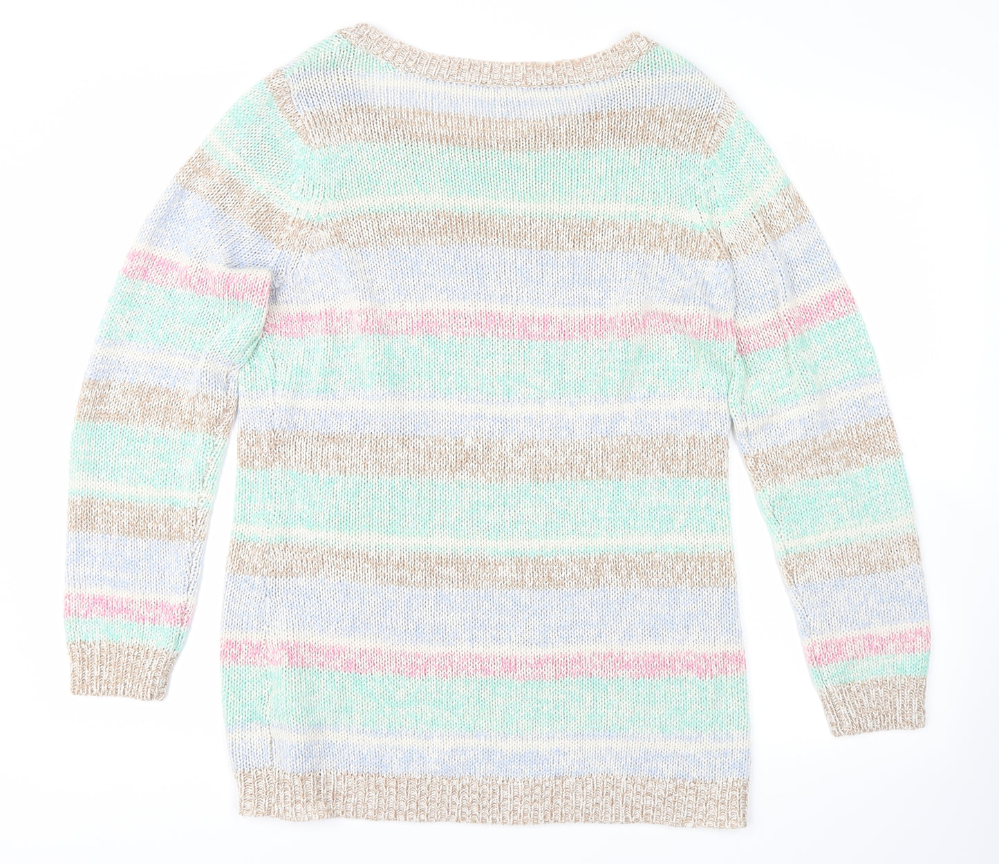 no bran Womens Multicoloured Striped  Pullover Jumper Size 16