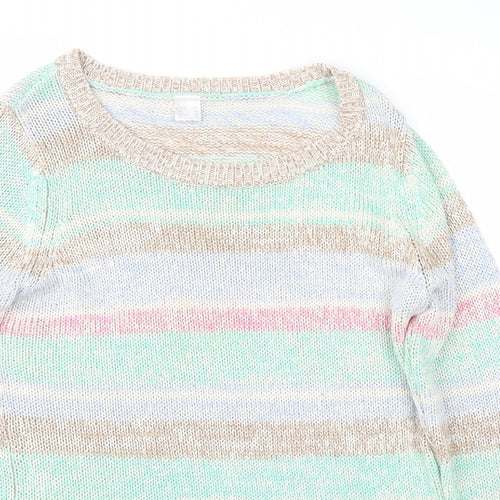 no bran Womens Multicoloured Striped  Pullover Jumper Size 16