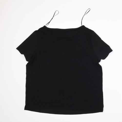 Marks and Spencer Womens Black   Basic T-Shirt Size 14