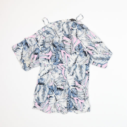 Miss Selfridge Womens Black Floral  A-Line  Size 10