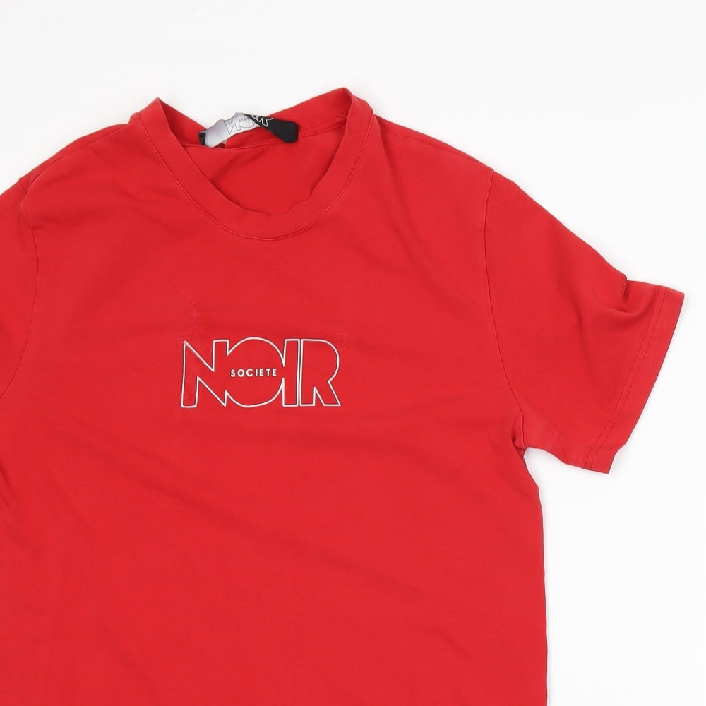 Societe Noir Mens Red    T-Shirt Size M