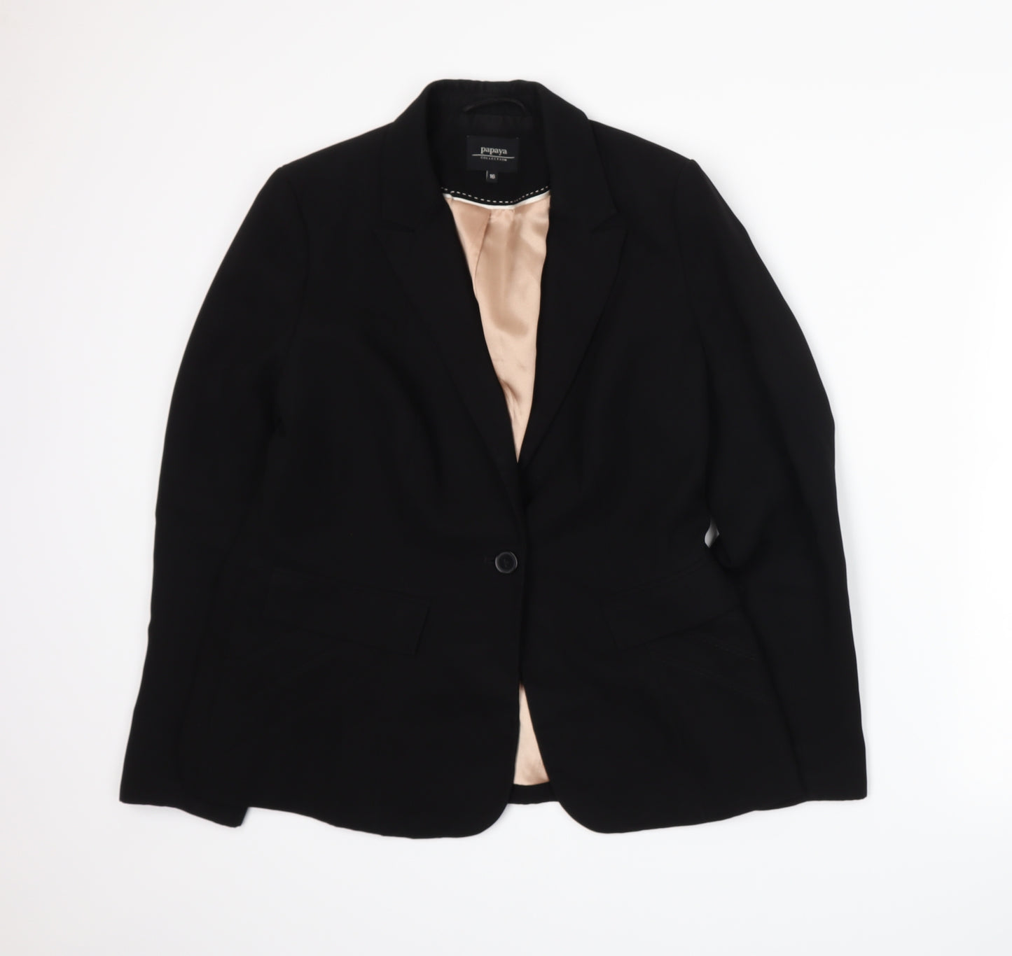Papaya Womens Black   Jacket Suit Jacket Size 16