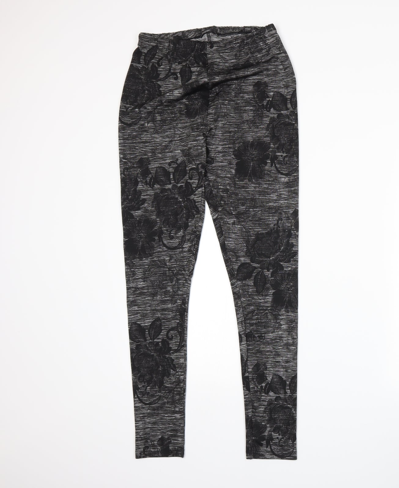George Womens Grey Flecked  Capri Leggings Size 8 L28 in