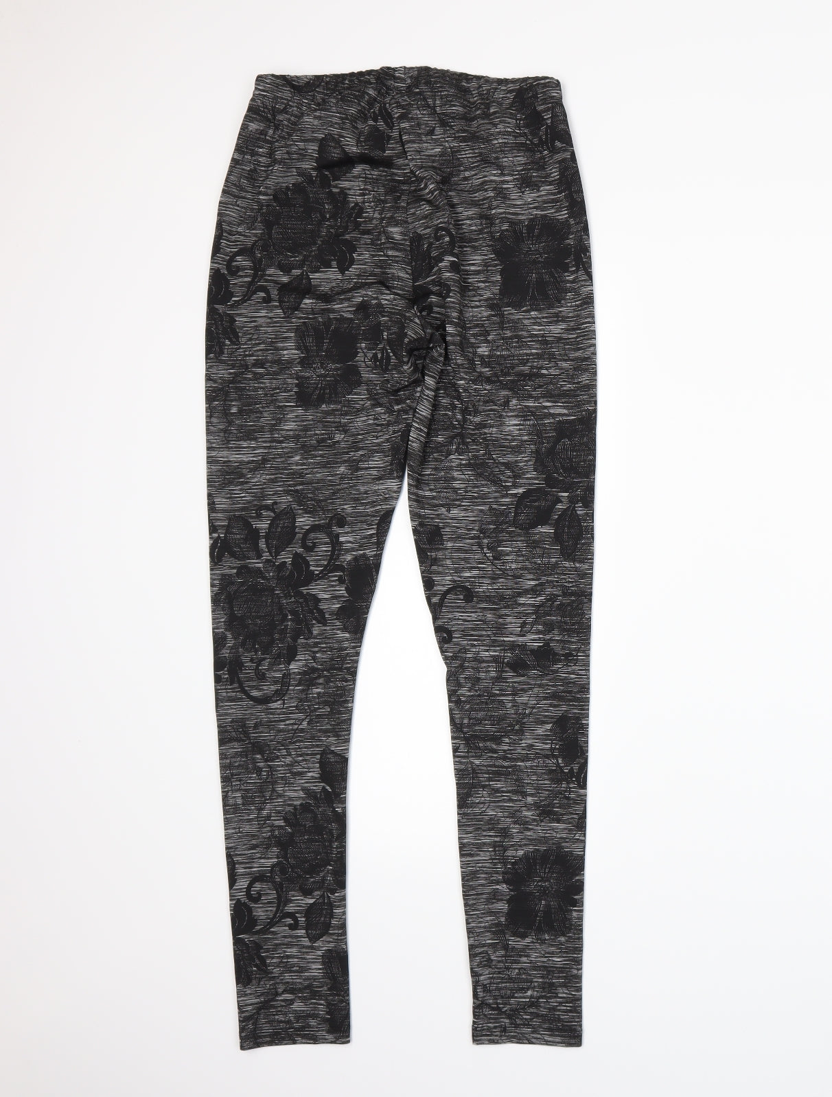 George Womens Grey Flecked  Capri Leggings Size 8 L28 in
