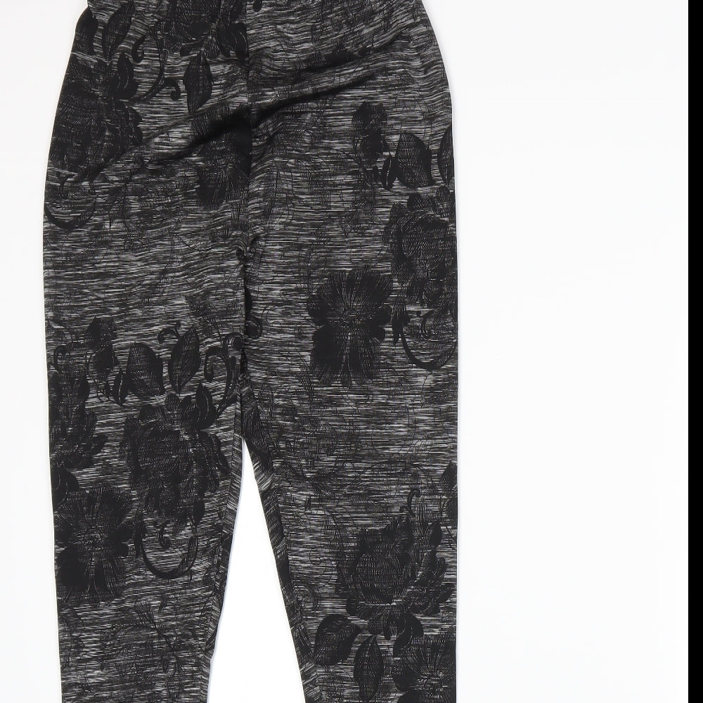 George Womens Grey Flecked  Capri Leggings Size 8 L28 in