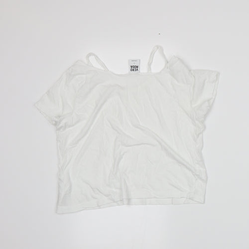 VERO MODA Womens White   Basic T-Shirt Size S