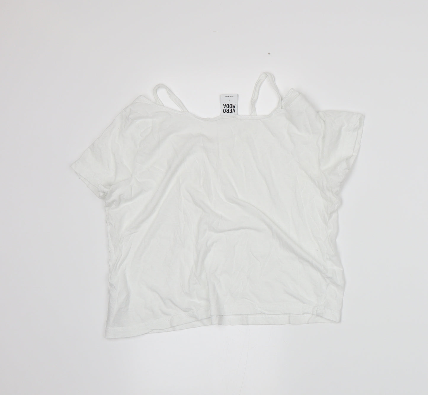 VERO MODA Womens White   Basic T-Shirt Size S