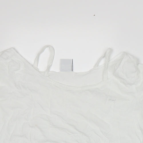 VERO MODA Womens White   Basic T-Shirt Size S