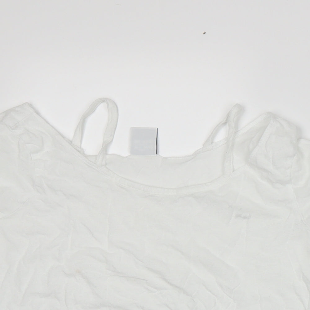 VERO MODA Womens White   Basic T-Shirt Size S