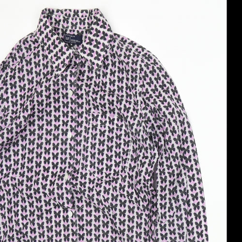 Gap Mens Purple Animal Print   Button-Up Size XS
