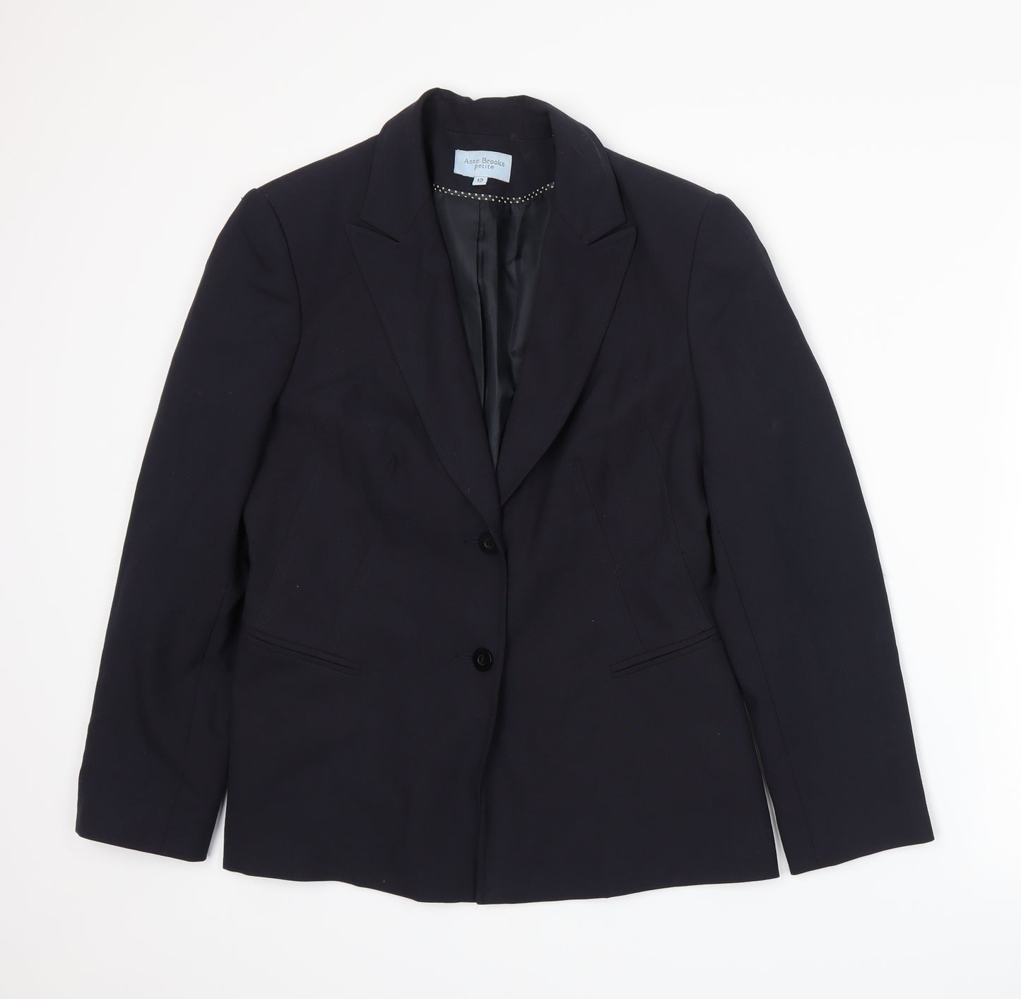 Anne Brooks Womens Blue   Jacket Suit Jacket Size 12