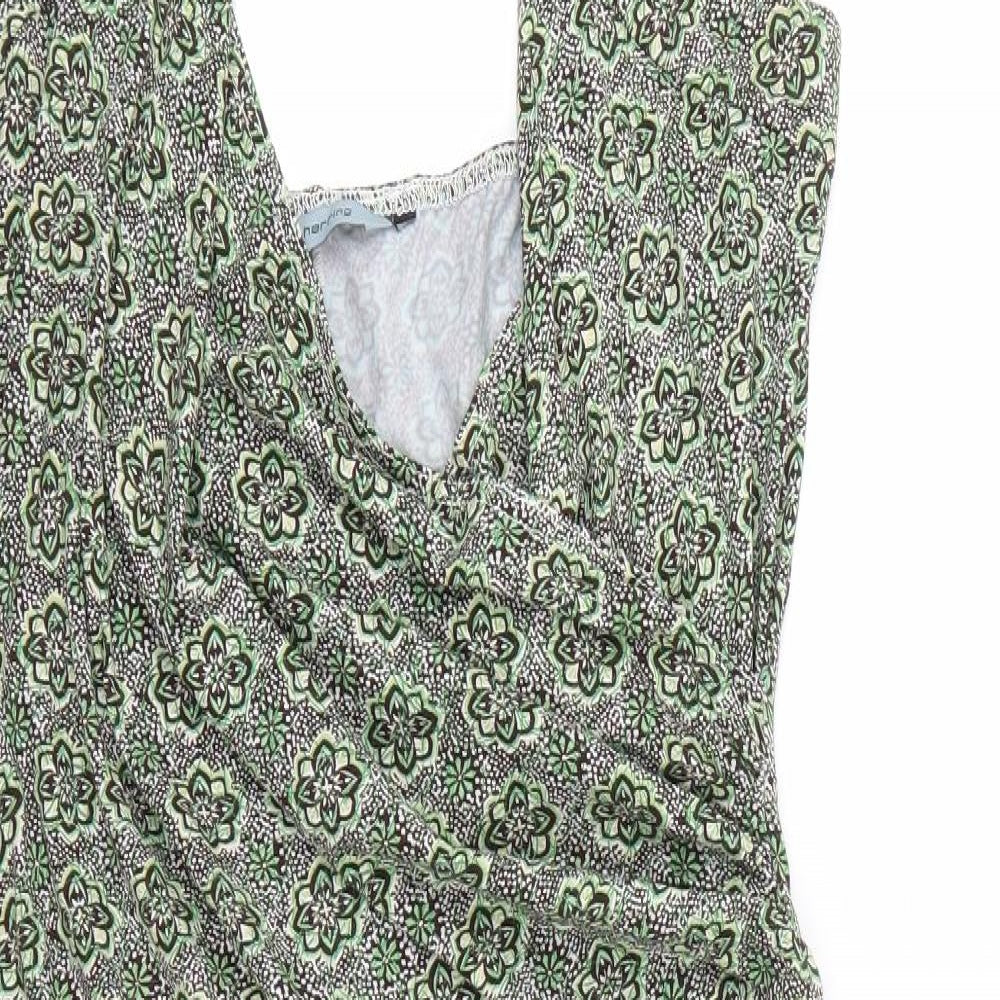 redherring Womens Green Floral  Fit & Flare  Size 18