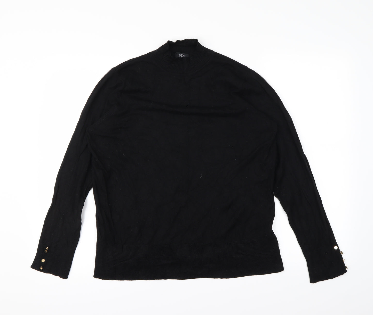 F&F Womens Black   Pullover Sweatshirt Size 18