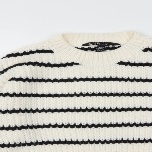 New Look Girls Ivory Striped  Pullover Jumper Size 12-13 Years