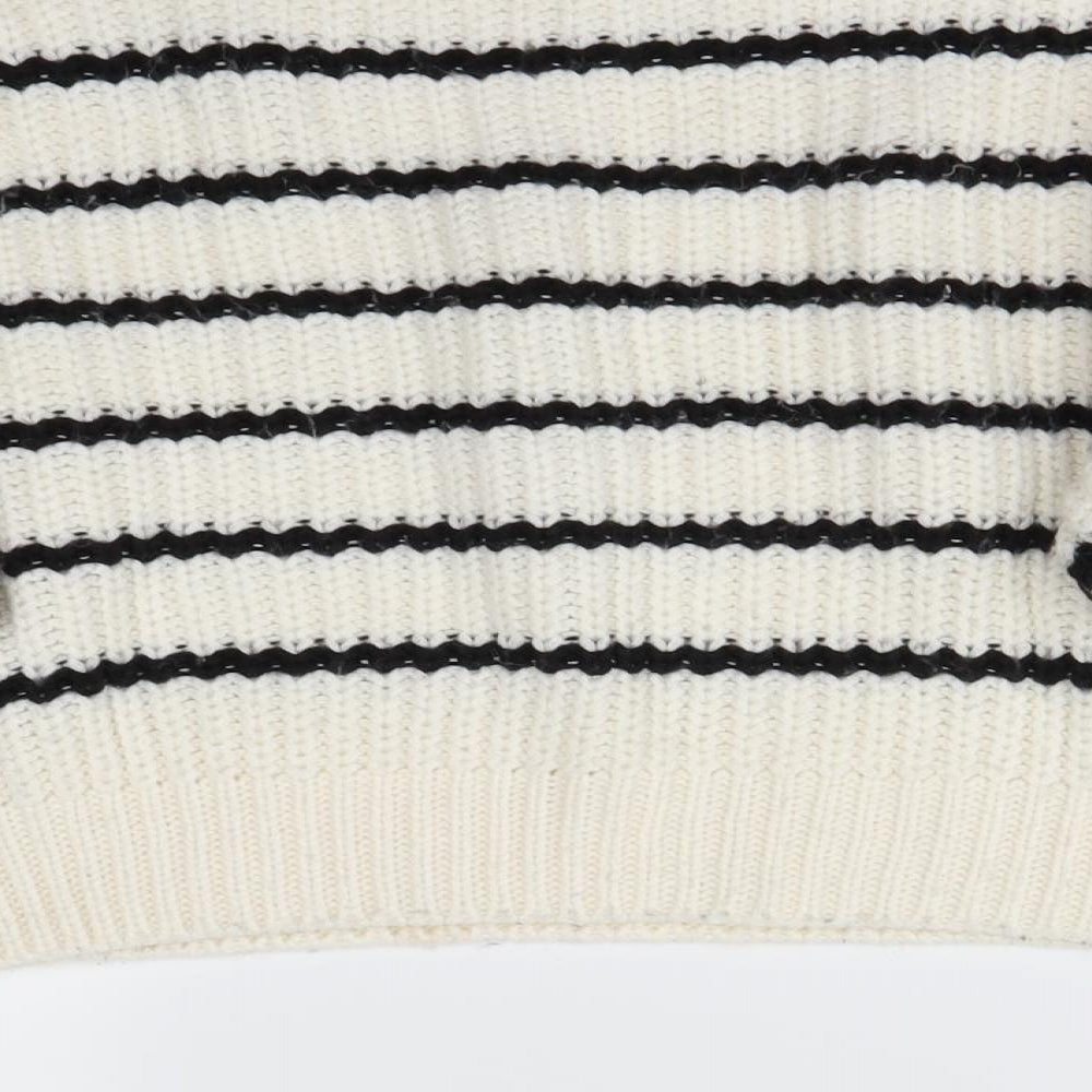 New Look Girls Ivory Striped  Pullover Jumper Size 12-13 Years