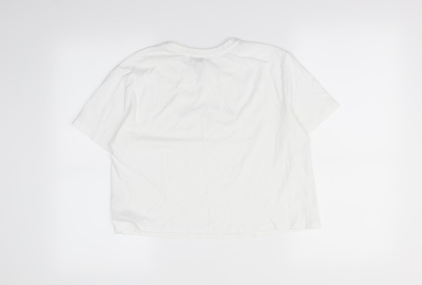 New Look Womens Silver   Cropped T-Shirt Size 6