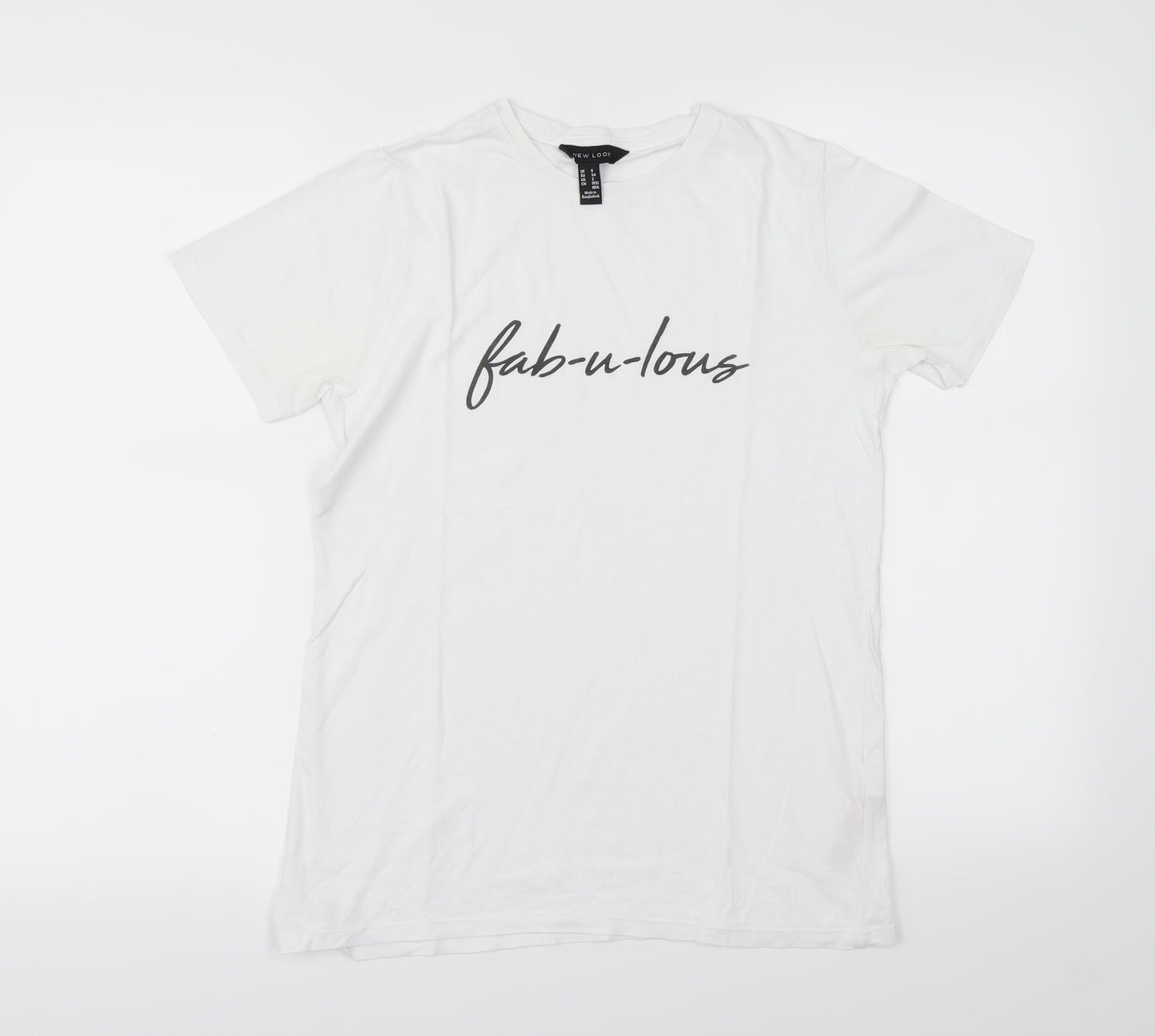 New Look Womens White   Basic T-Shirt Size 6