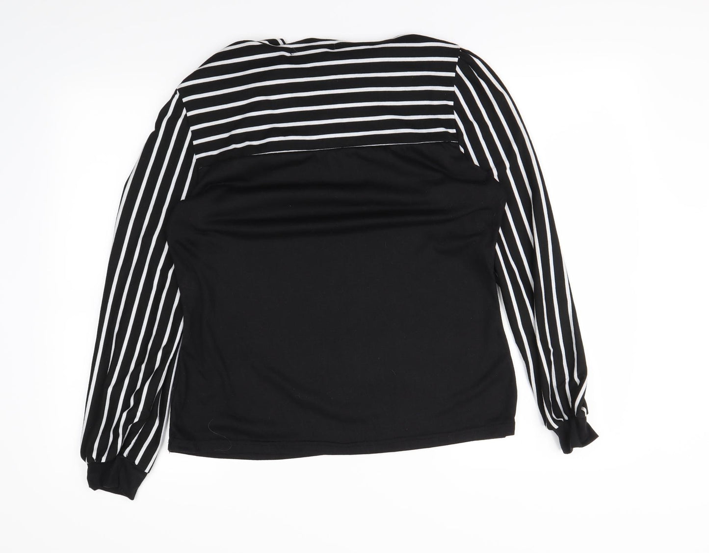 Zanzea Womens Black Striped  Basic T-Shirt Size XL