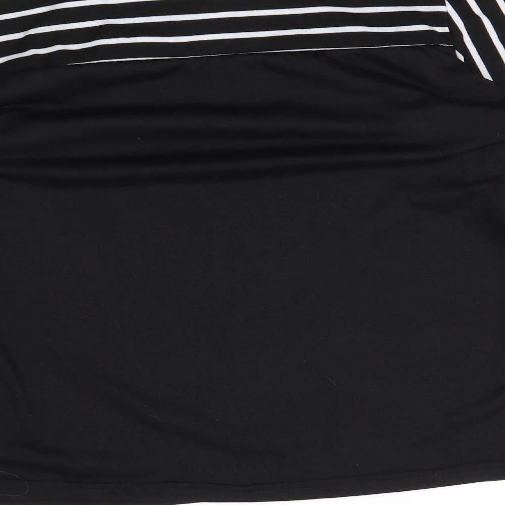 Zanzea Womens Black Striped  Basic T-Shirt Size XL