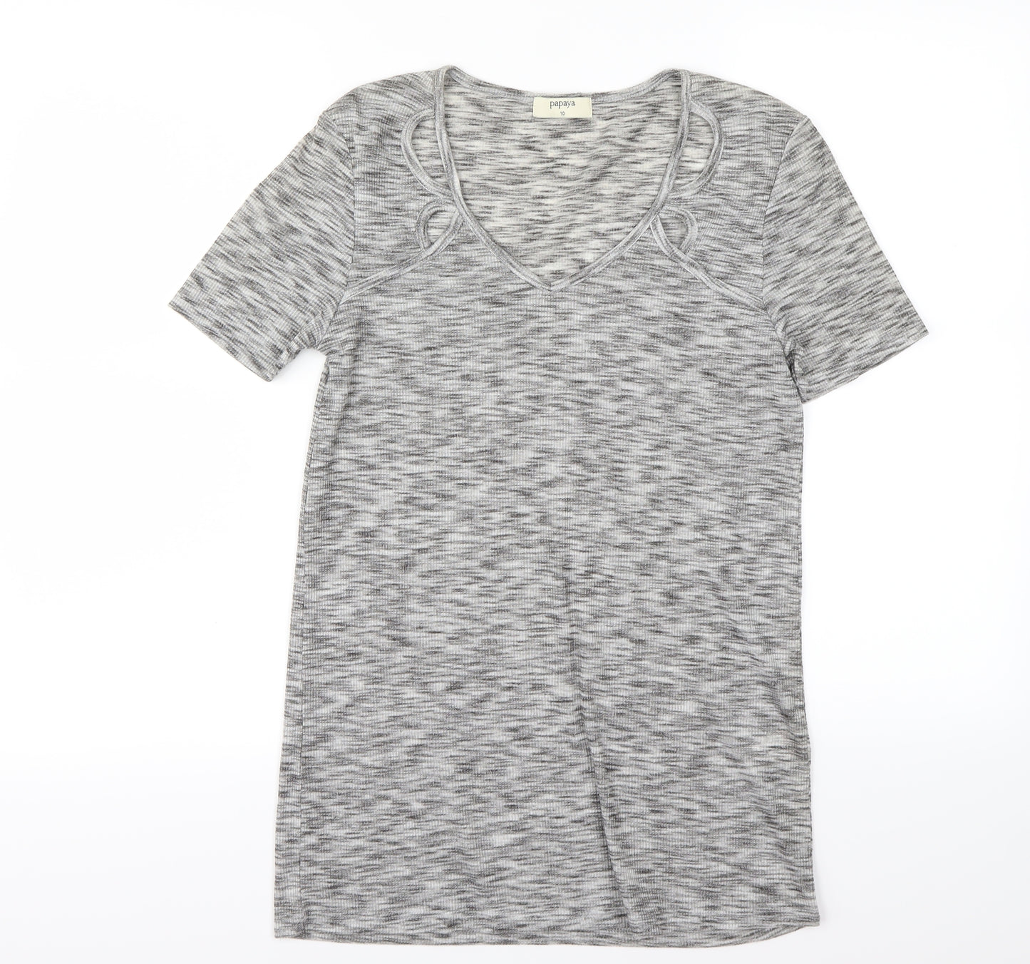 Papaya Womens Grey   Basic Polo Size 10