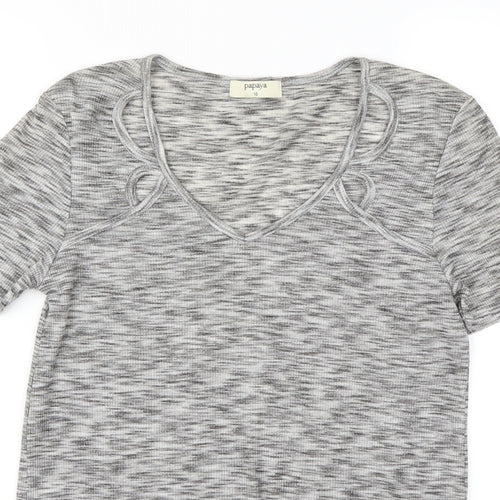 Papaya Womens Grey   Basic Polo Size 10