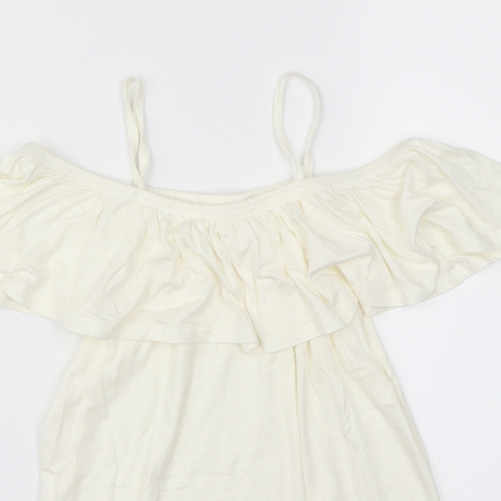 Tammy Girl Girls White   Basic T-Shirt Size 12 Years